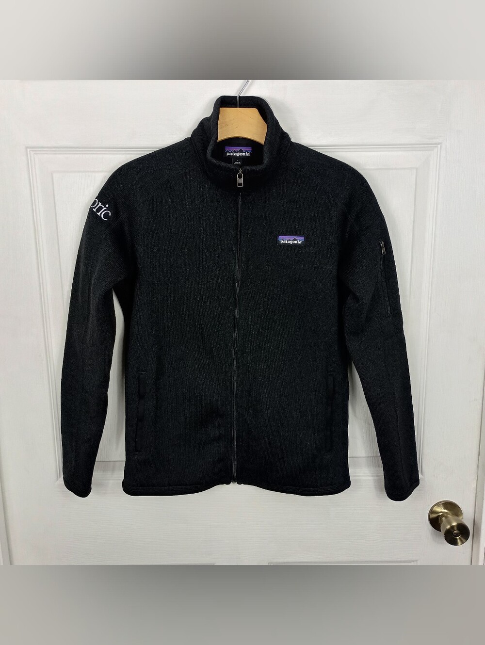 Patagonia Better Sweater Jacket Small Womens Black Full Zip Fleece Pckt Custom